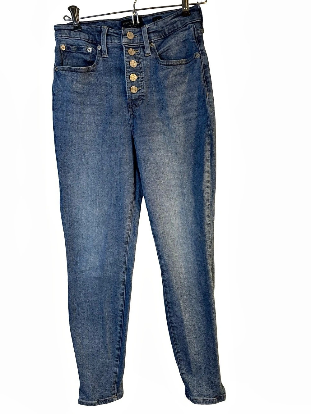 Lucky Brand High Rise Skinny Brigitte Skinny Jeans in Blue Waist 27 Size 4
